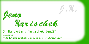 jeno marischek business card